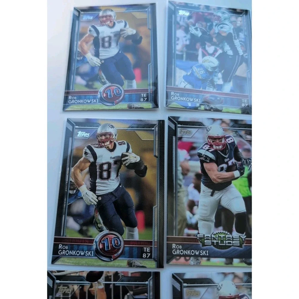 2015 Topps Rob Gronkowski Lot of 8 New‎ England Patriots TE 87 Cards - 1000 Yard